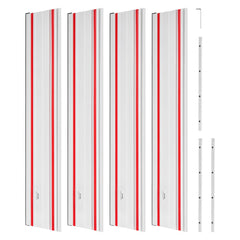 VEVOR Track Saw Guide Rail, 110-Inch Cutting Range, Kit Includes 4 x 27.5 in Aluminum Extruded Guide Rails and 3
