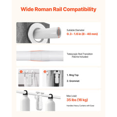 VEVOR Automatic Curtain Opener, APP and Remote Control, Hub Included, Electric Smart Curtain Opener Compatible with