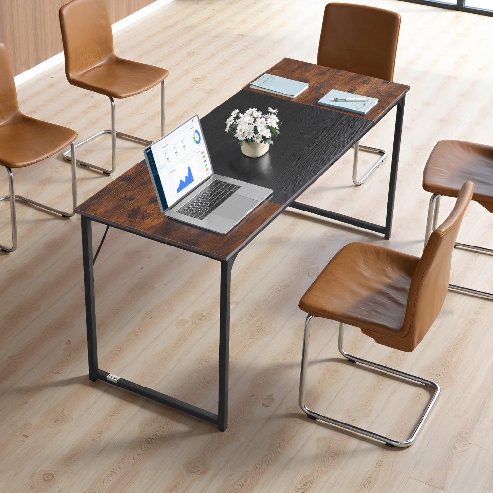 VEVOR Computer Desk, 63 Inch Office Gaming Desk for Home Office, Writing Study Work Modern Simple Table with Metal