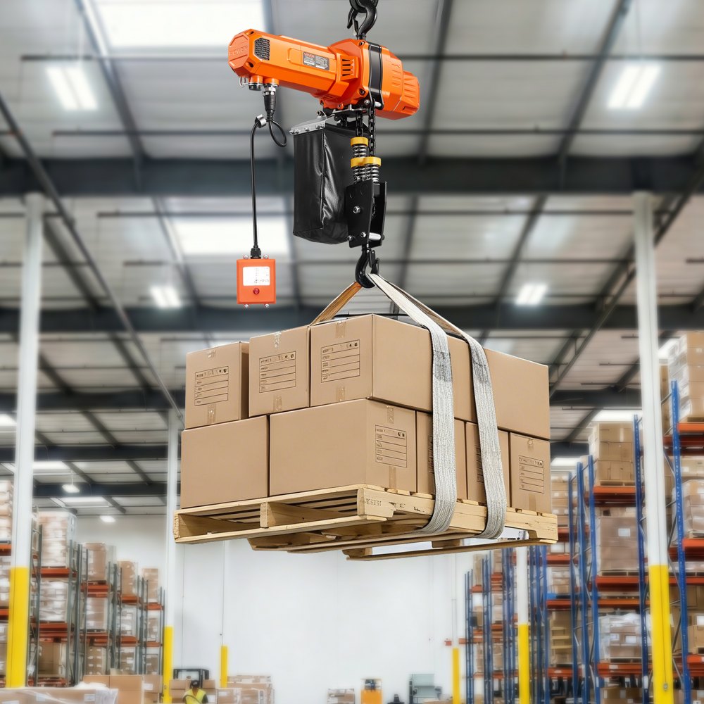 VEVOR 2200 lbs Electric Chain Hoist, 10 ft Lifting Height, 120V Single Phase Overhead Crane with 328 ft Wireless & 8 ft