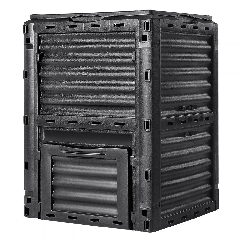 VEVOR Garden Compost Bin 80 Gal, BPA Free Composter, Large Capacity Outdoor Composting Bin with Top Lid and Bottom