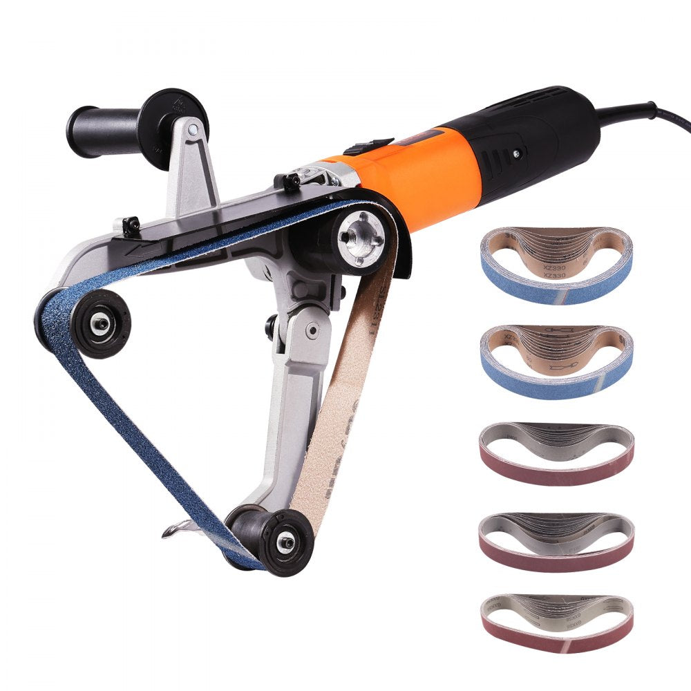 VEVOR Pipe Tube Polisher Sander, 1000W Pipe Belt Sander with 6 Variable Speeds 1100-3200rpm, Professional Belt Sander