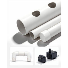 VEVOR Hydroponics Growing System Kit, 3-Tier 108 Sites UPVC Pipe Hydroponic Grow Kit with Timed Irrigation, Thickened