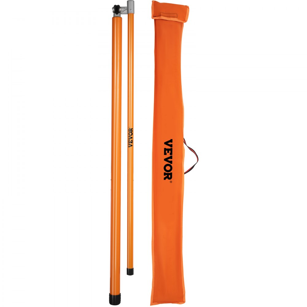 VEVOR Load Height Measuring Stick, 15' Sturdy Fiberglass Truck Height Stick with Adjustable Pole, Non-conductive Truck