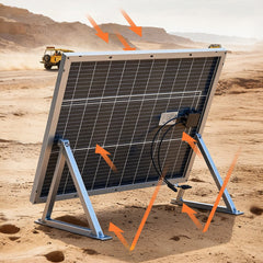 VEVOR 2PCS 100W Bifacial Solar Panels, 23% High-Efficiency N-Type Monocrystalline PV Module with MC4 Output & Aluminum