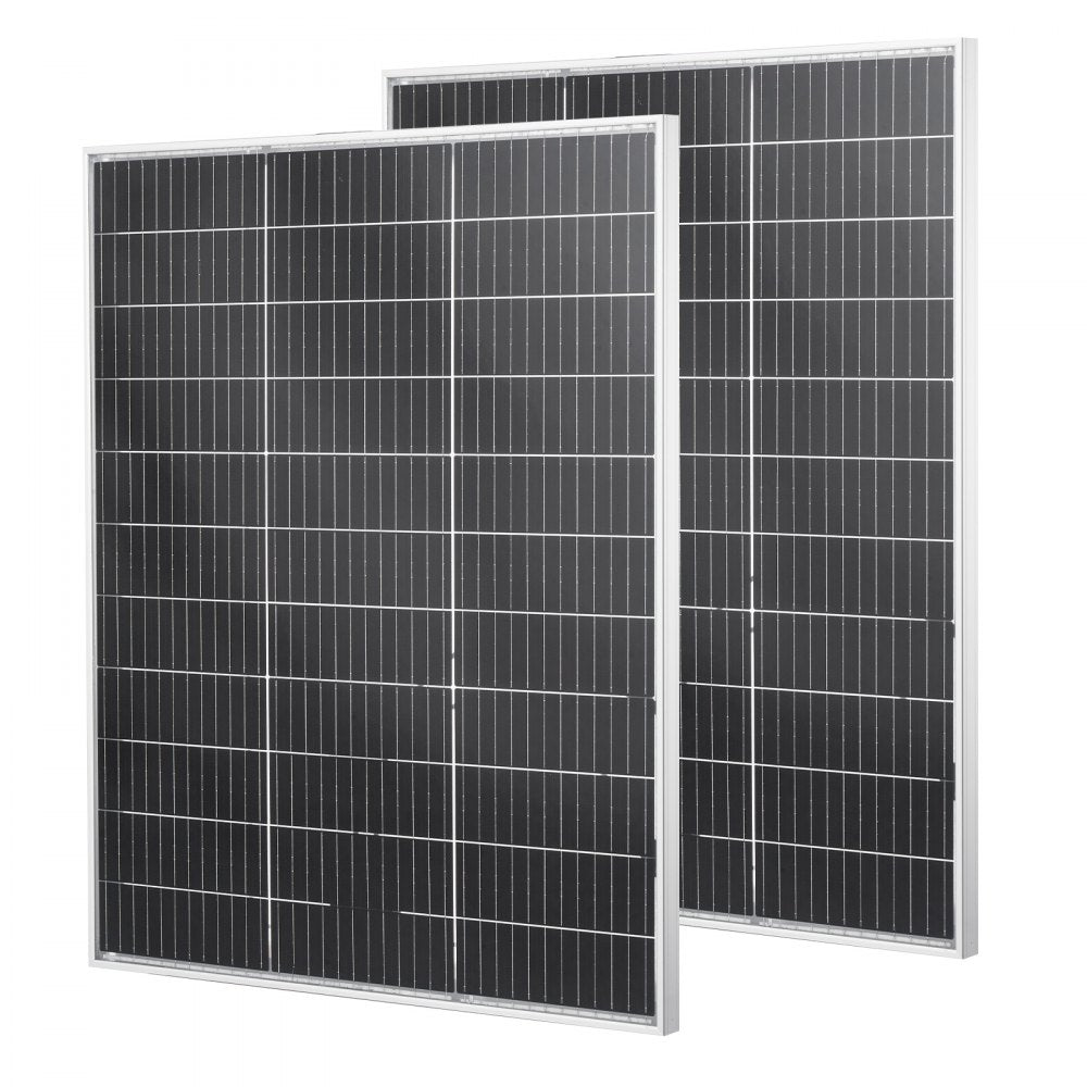 VEVOR 2PCS 100W Bifacial Solar Panels, 23% High-Efficiency N-Type Monocrystalline PV Module with MC4 Output & Aluminum