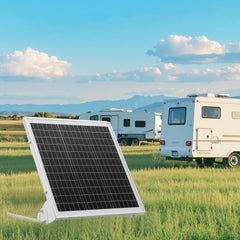 VEVOR 20W 12V Solar Battery Trickle Charger Maintainer, Mono Solar Panel Battery Charger with Built-in MPPT Controller