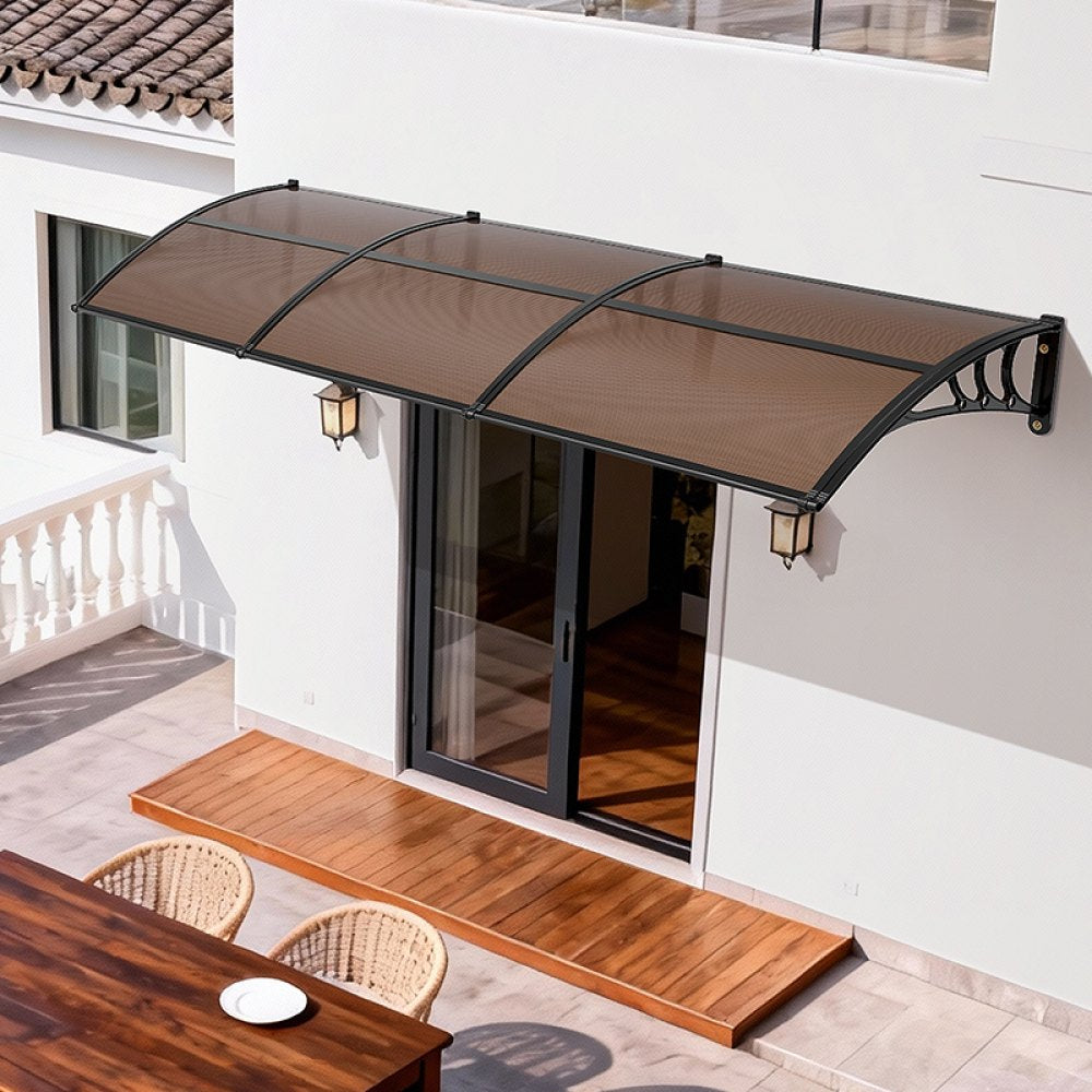 VEVOR Awnings for Door Entrance, 38 x 117 in, Exterior Front Door Window Awnings with Drainage & ABS Bracket, Rain Snow