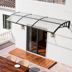 VEVOR Awnings for Door Entrance, 38 x 117 in, Exterior Front Door Window Awnings with Drainage & ABS Bracket, Rain Snow