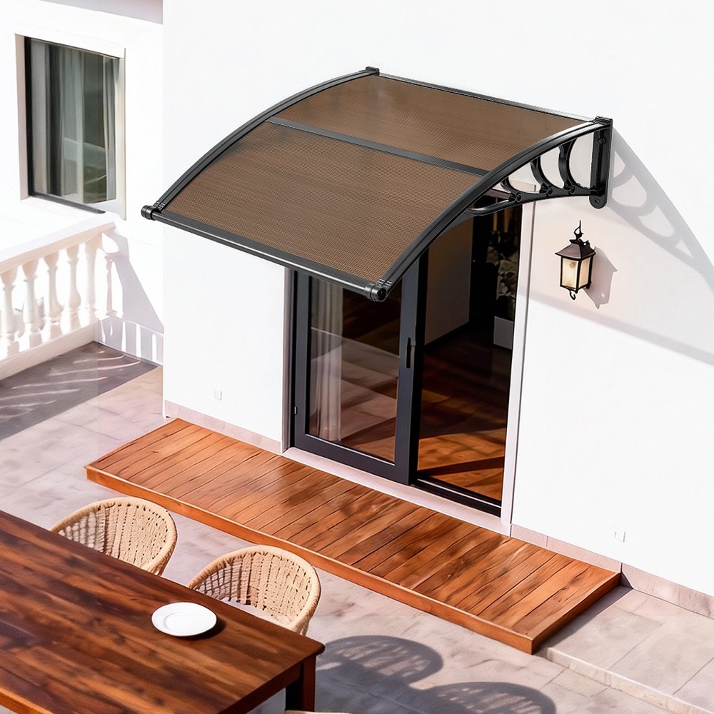 VEVOR Awnings for Door Entrance, 38 x 40 in, Exterior Front Door Window Awnings with Drainage & ABS Bracket, Rain Snow