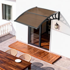 VEVOR Awnings for Door Entrance, 38 x 40 in, Exterior Front Door Window Awnings with Drainage & ABS Bracket, Rain Snow