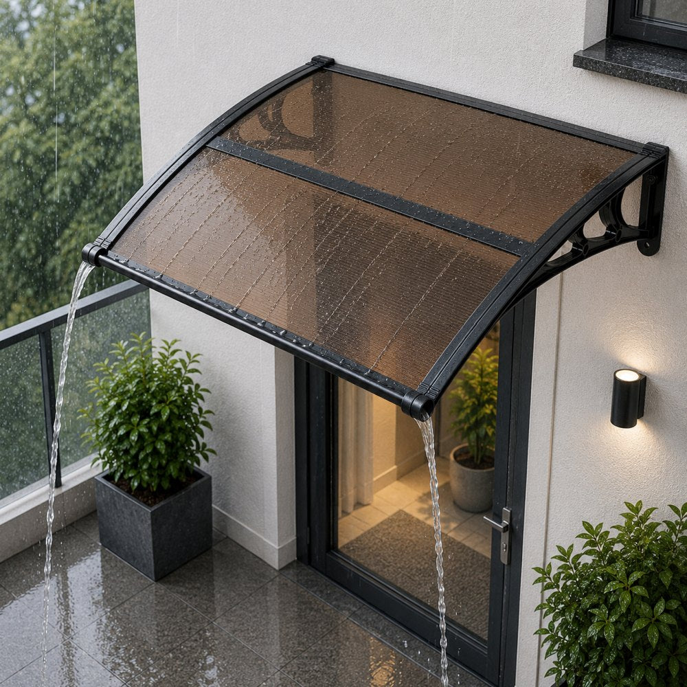 VEVOR Awnings for Door Entrance, 38 x 40 in, Exterior Front Door Window Awnings with Drainage & ABS Bracket, Rain Snow