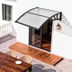 VEVOR Awnings for Door Entrance, 38 x 40 in, Exterior Front Door Window Awnings with Drainage & ABS Bracket, Rain Snow