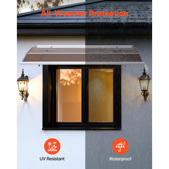 VEVOR Awnings for Door Entrance, 37 x 47 in, Exterior Front Door Window Awnings with Drainage & ABS Bracket, Rain Snow