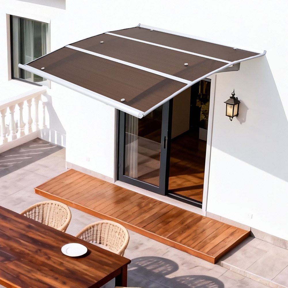 VEVOR Awnings for Door Entrance, 37 x 47 in, Exterior Front Door Window Awnings with Drainage & ABS Bracket, Rain Snow