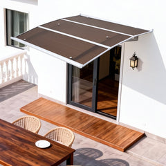 VEVOR Awnings for Door Entrance, 37 x 47 in, Exterior Front Door Window Awnings with Drainage & ABS Bracket, Rain Snow