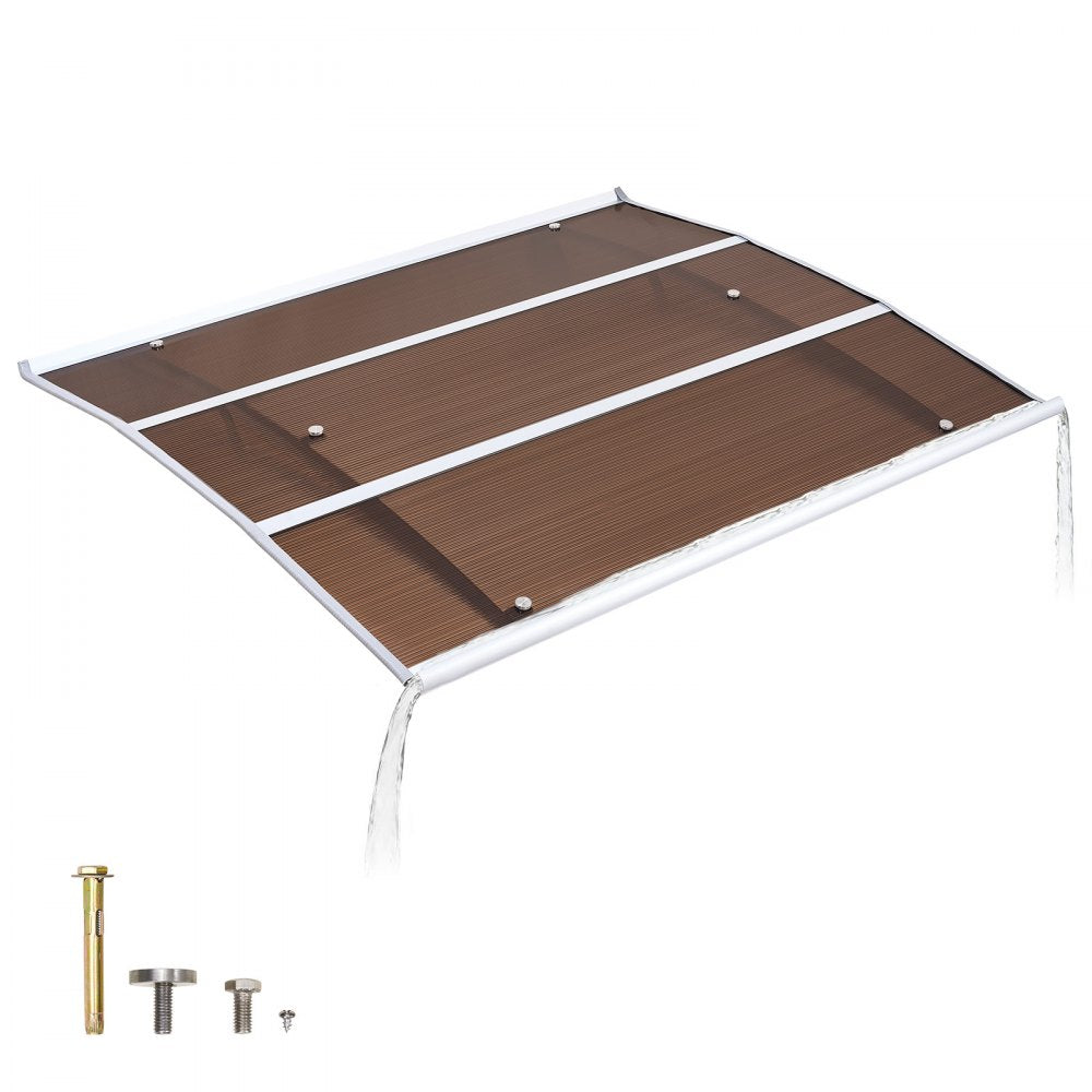 VEVOR Awnings for Door Entrance, 37 x 47 in, Exterior Front Door Window Awnings with Drainage & ABS Bracket, Rain Snow