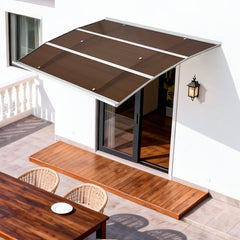 VEVOR Awnings for Door Entrance, 39 x 59 in, Exterior Front Door Window Awnings with Drainage & Metal Bracket, Rain