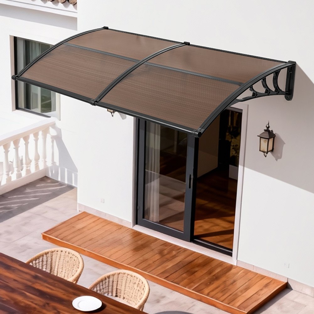 VEVOR Awnings for Door Entrance, 38 x 78 in, Exterior Front Door Window Awnings with Drainage & Metal Bracket, Rain