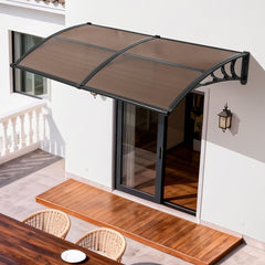 VEVOR Awnings for Door Entrance, 38 x 78 in, Exterior Front Door Window Awnings with Drainage & Metal Bracket, Rain