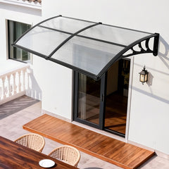 VEVOR Awnings for Door Entrance, 38 x 78 in, Exterior Front Door Window Awnings with Drainage & ABS Bracket, Rain Snow