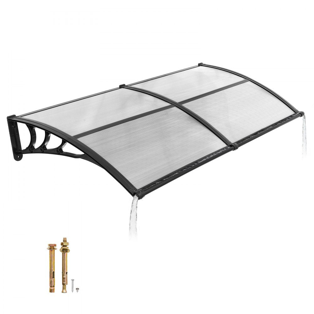 VEVOR Awnings for Door Entrance, 38 x 78 in, Exterior Front Door Window Awnings with Drainage & ABS Bracket, Rain Snow