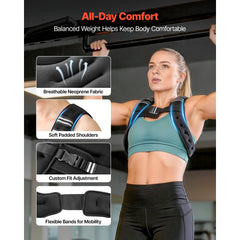 VEVOR Weighted Vest, 6 lbs Body Weight Vest for Men Women, with Reflective Stripe, Adjustable Buckle, Workout Equipment