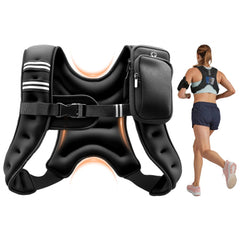 VEVOR Weighted Vest, 6 lbs Body Weight Vest for Men Women, with Reflective Stripe, Adjustable Buckle, Workout Equipment