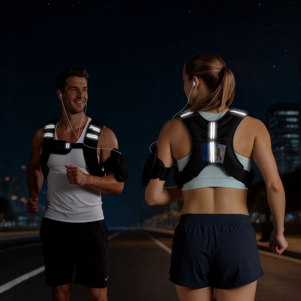 VEVOR Weighted Vest, 8 lbs Body Weight Vest for Men Women, with Reflective Stripe, Adjustable Buckle, Workout Equipment