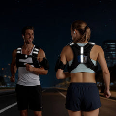 VEVOR Weighted Vest, 16 lbs Weight Vest with Reflective Stripe, Adjustable Buckle Body Weight Vest for Men Women