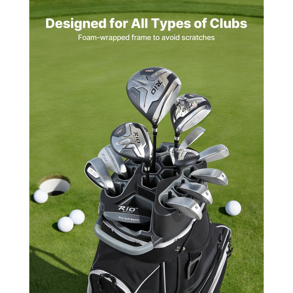 VEVOR Golf Cart Bag, 14 Way Top Divider Organizer, Golf Club Bag with Full-length Divider, Storage Pockets, Shoulder