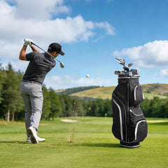 VEVOR Golf Cart Bag, 14 Way Top Divider Organizer, Golf Club Bag with Full-length Divider, Storage Pockets, Shoulder