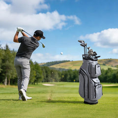 VEVOR Golf Cart Bag, 15 Way Top Divider Organizer, Golf Club Bag with Full-length Divider, Rain Hood, Storage Pockets