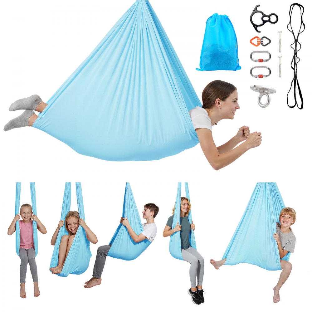 VEVOR Aerial Yoga Hammock, Maximum 300 lbs Load Aerial Silk, Yoga Swing with Nylon Fabric, Daisy Rope, PE Zipper Bag