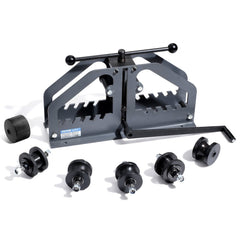 VEVOR Tube Roller Bender, Max 1-1/2" Manual Tube Pipe Roller Bender with 6 Dies, 360° Copper Aluminum Pipe Bending Tool