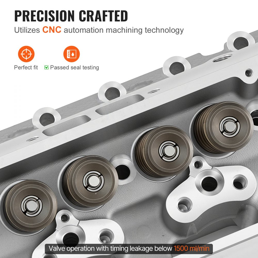 VEVOR Engine Cylinder Head Assembly Replacement, Aluminum Engine Cylinder Head Kit, Compatible with Small Block