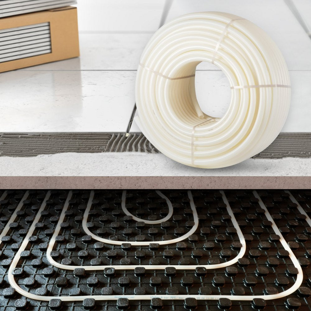 VEVOR PEX Pipe, 1 Inch x 500 FT PEX Tubing, Non Oxygen Barrier White PEX-B Pipe, Flexible PEX Water Line for RV Sewer
