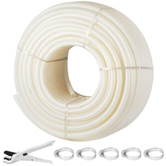 VEVOR PEX Pipe, 1 Inch x 500 FT PEX Tubing, Non Oxygen Barrier White PEX-B Pipe, Flexible PEX Water Line for RV Sewer