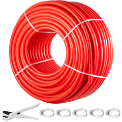 VEVOR PEX Pipe, 7/8 inch x 500 FT PEX Tubing, Non Oxygen Barrier Red PEX-B Pipe, Flexible PEX Water Line for RV Sewer