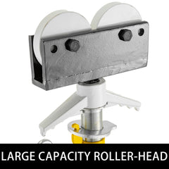 VEVOR Roller Pipe Stand for 1/8 in -12 in Pipes, 2500Lbs Capacity Pipe Stands with Adjustable Height 32"-55", Folding