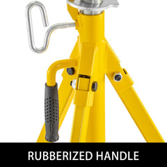 VEVOR Roller Pipe Stand for 1/8 in -12 in Pipes, 2500Lbs Capacity Pipe Stands with Adjustable Height 32"-55", Folding