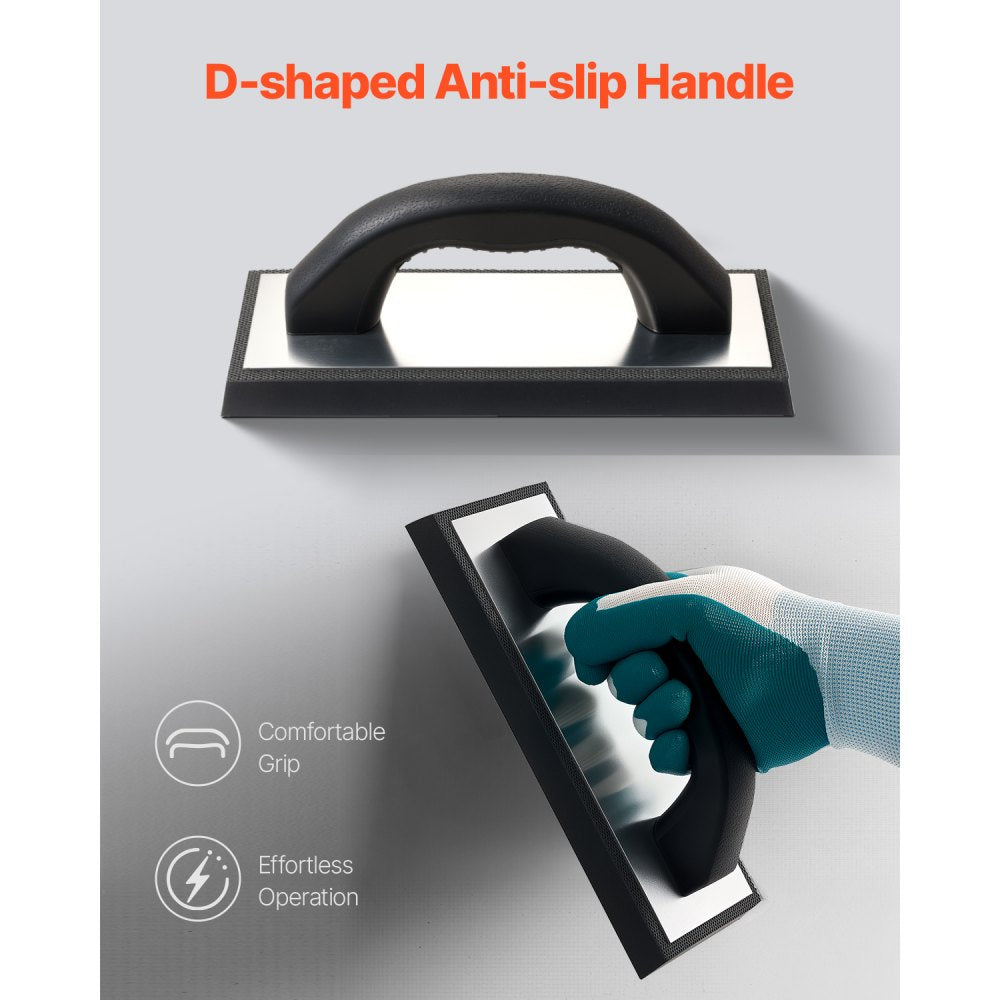 VEVOR Grout Float, Professional Rubber Tile Grout Tool with Anti-slip Handle & Lightweight Aluminum Connector