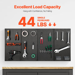VEVOR Metal Pegboard Panels, 24" x 12" Pegboard, 4 Panels, Heavy Duty Peg Board Wall Organizer with Accessories, for