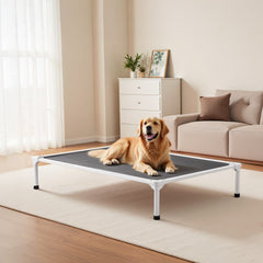 VEVOR Elevated Dog Bed for Large Dogs, Portable Raised Dog Cot with Aluminum Tube Metal Frame and Breathable Textilene