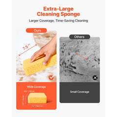 VEVOR Scrub Sponge, 6-Pack Non-Scratch Cleaning Sponges for Home, Bathroom & More, Zero Scratch Dish Scrubber, Large