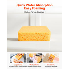 VEVOR Scrub Sponge, 6-Pack Non-Scratch Cleaning Sponges for Home, Bathroom & More, Zero Scratch Dish Scrubber, Large