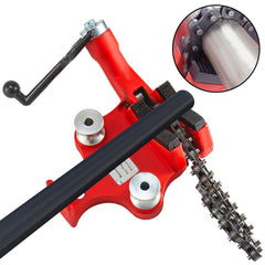 VEVOR Screw Bench Chain Vise 1/8 to 5-Inch Pipe Capacity, Heavy Duty Bench Chain Pipe Vise with Crank Handle