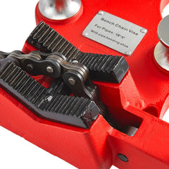 VEVOR Screw Bench Chain Vise 1/8 to 5-Inch Pipe Capacity, Heavy Duty Bench Chain Pipe Vise with Crank Handle