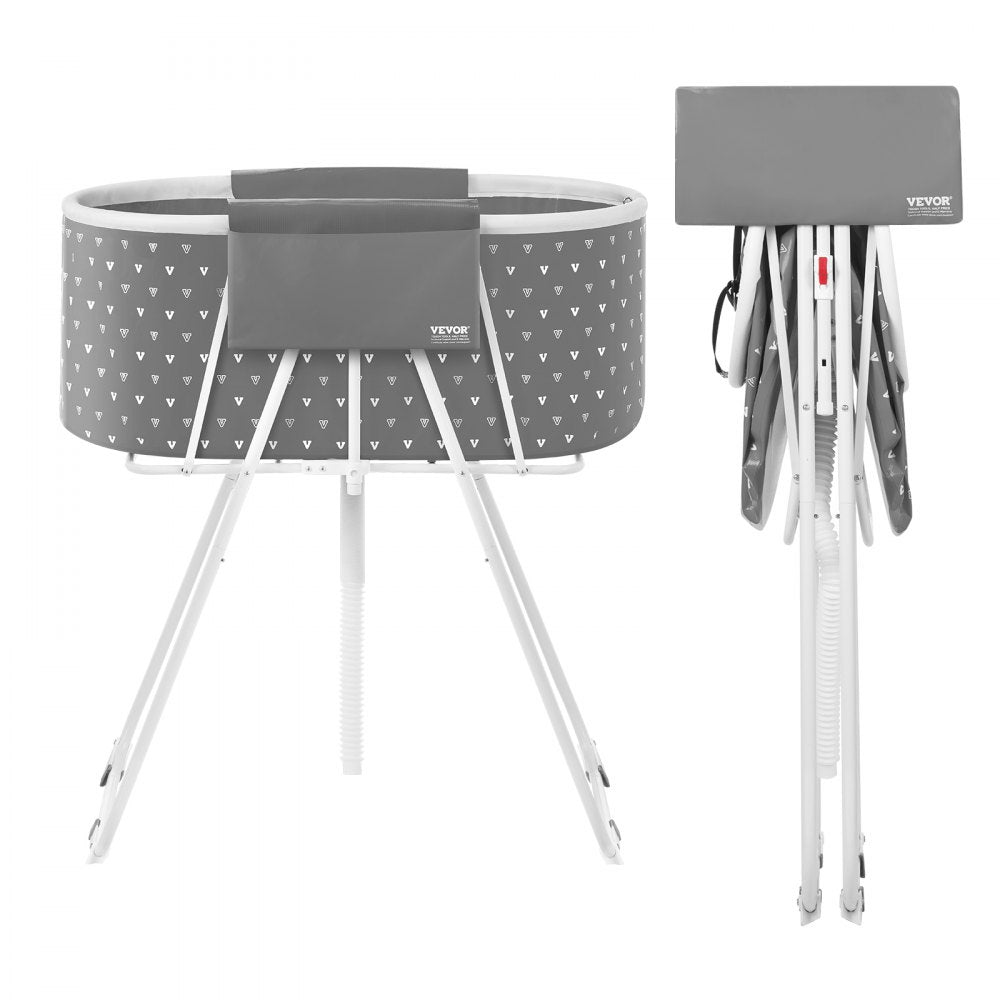 VEVOR Portable Dog Bathtub, Elevated & Foldable Space-saving Pet Shower Station with Efficient Drainage, Bathing Tub