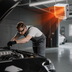 VEVOR Electric Garage Heater, 10000-Watt with Remote Control & 10 Hour Timer & Overheat Protection Wall/Ceiling Mounted